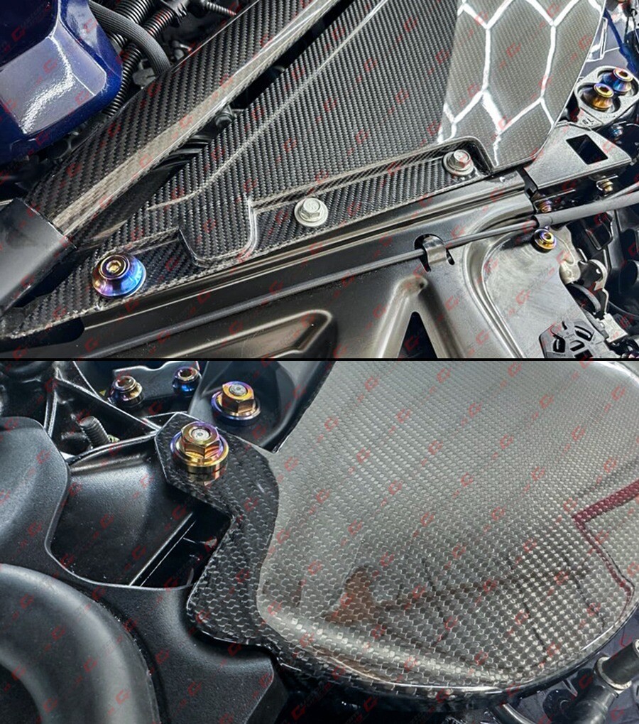 FOR 2021-25 BMW G8X M2 M3 M4 REAL CARBON FIBER 2PC ENGINE AIR INTAKE PANEL COVER