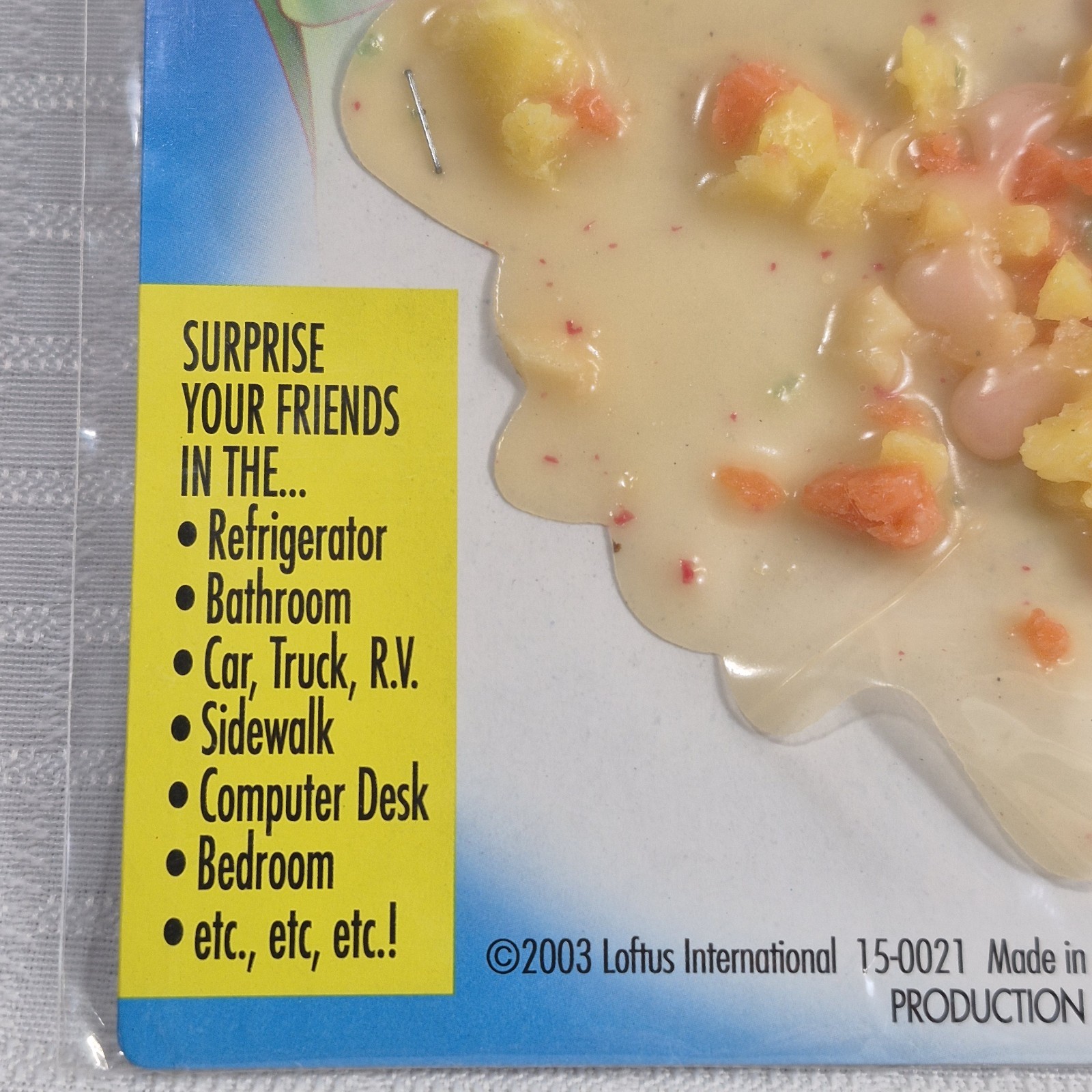 Large FAKE BARF vomit puke up chuck joke gag trick pile of throwup Peas Carrots