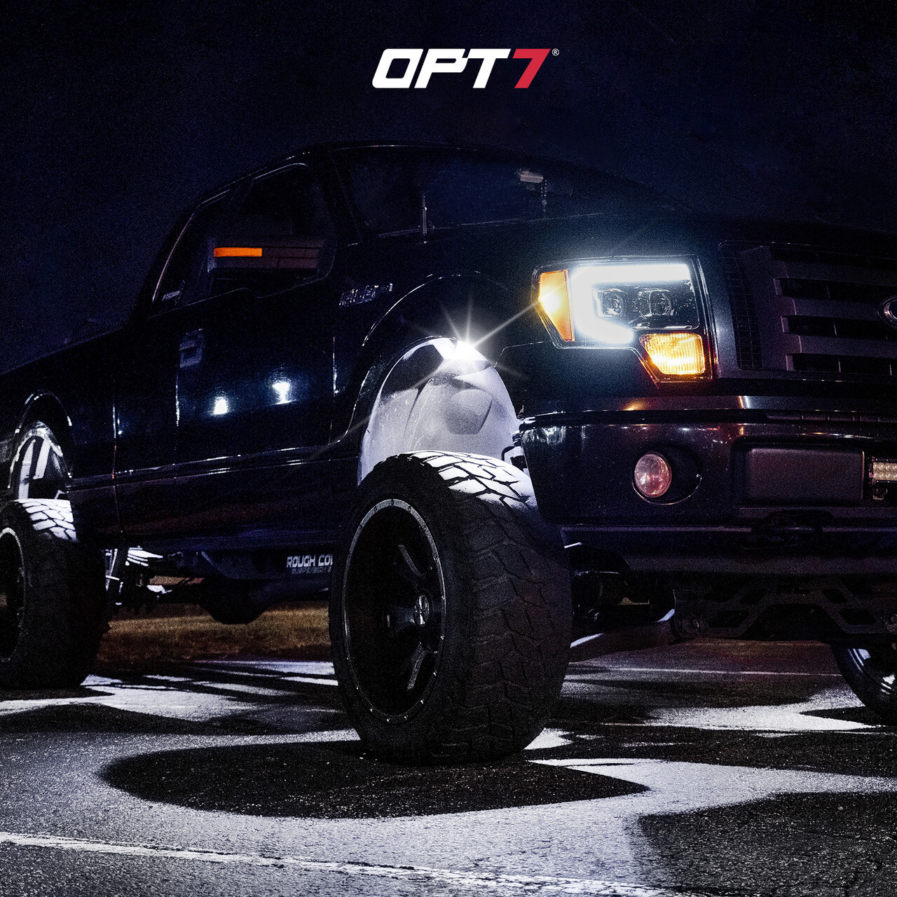 4Pods LED White Rock Light w/ 8 Magnet Offroad Truck Car Underglow OPT7 Photon