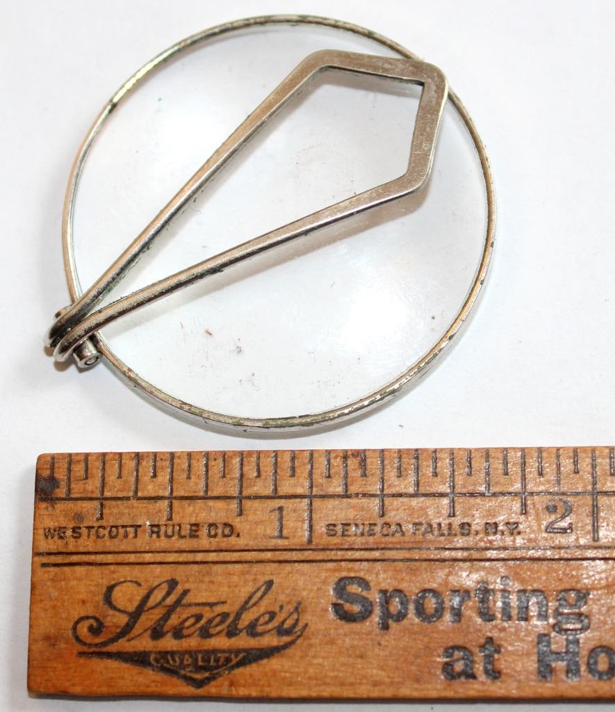 c.1920s Bausch & Lomb Folding Pocket Magnifier with Original Marked B&L Case