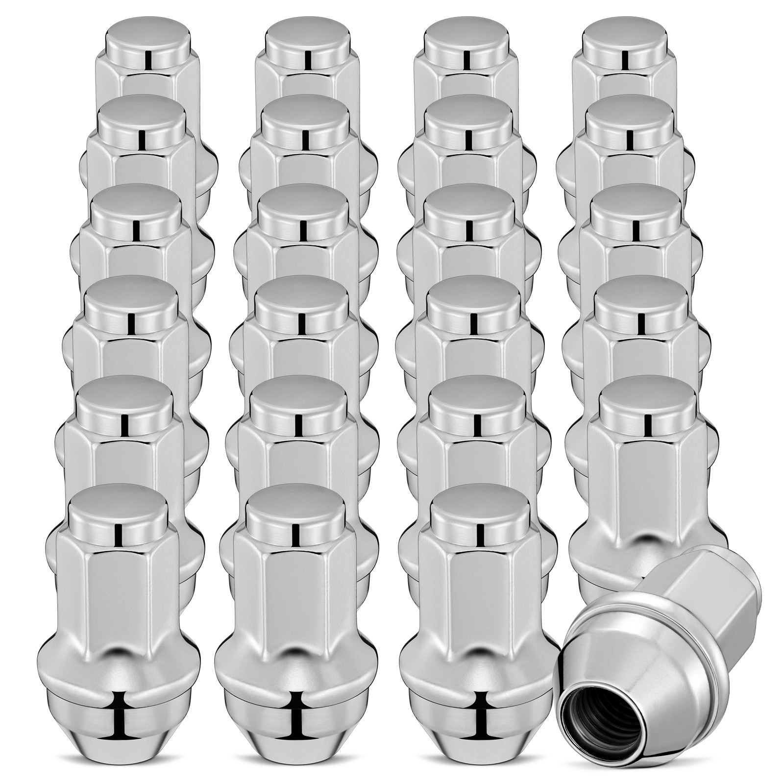 24 FORD FACTORY CHROME 14X2 LUG NUTS FOR 2003-2014 F150 EXPEDITION NAVIGATOR