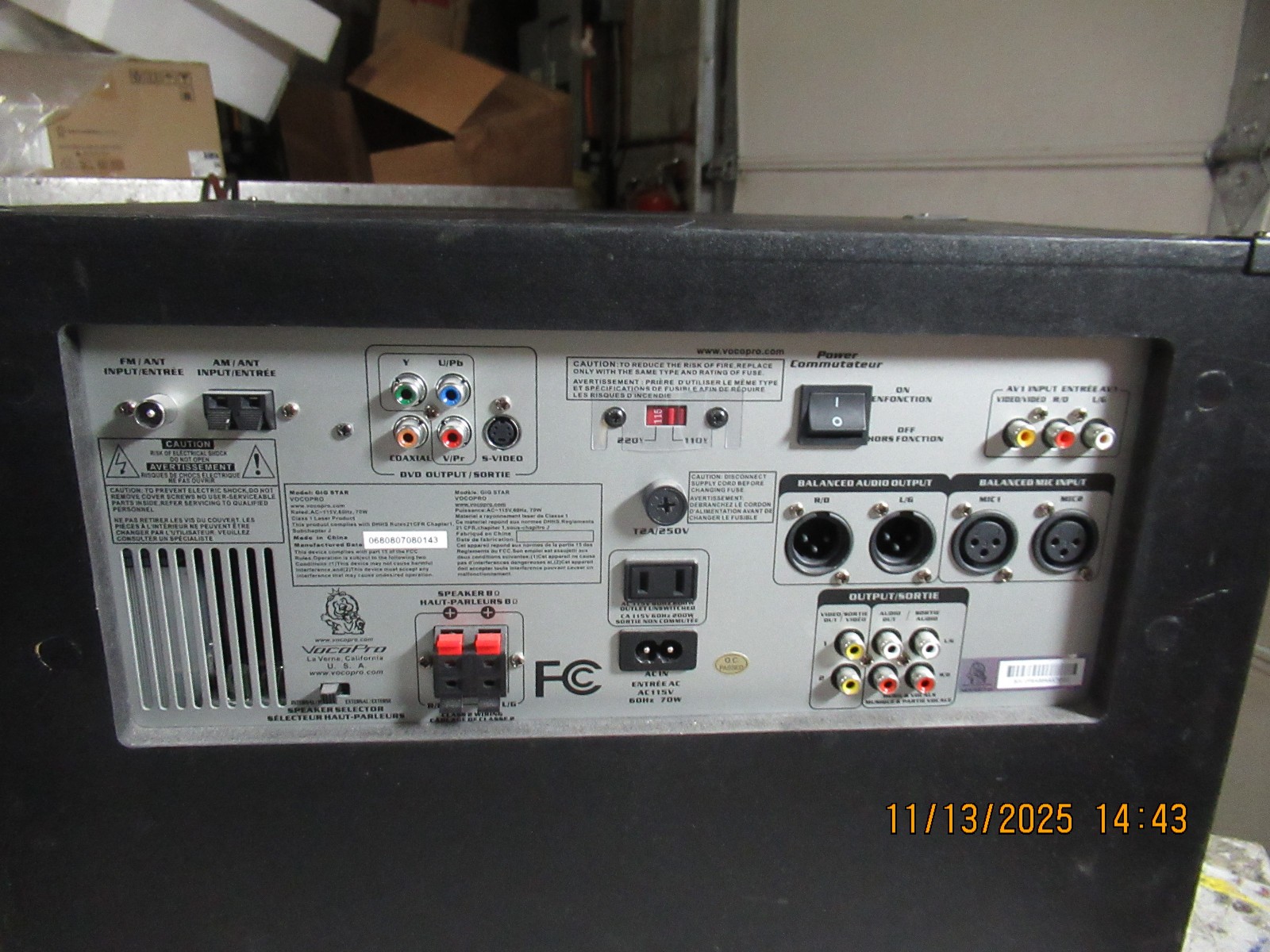 VOCOPRO Gig Star Multi Format Karaoke Entertainment System