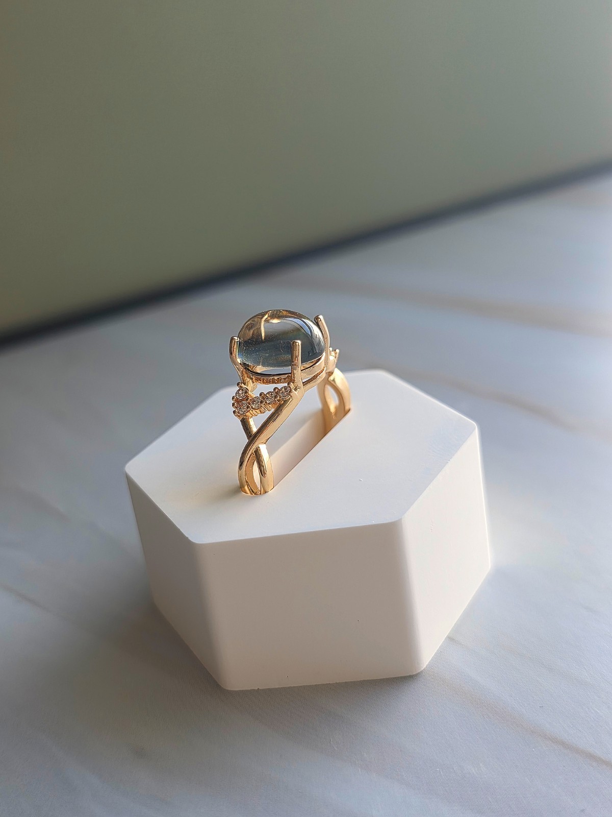 Gold Mood Ring Adjustable Color Change Thumb Rings For Women 14k