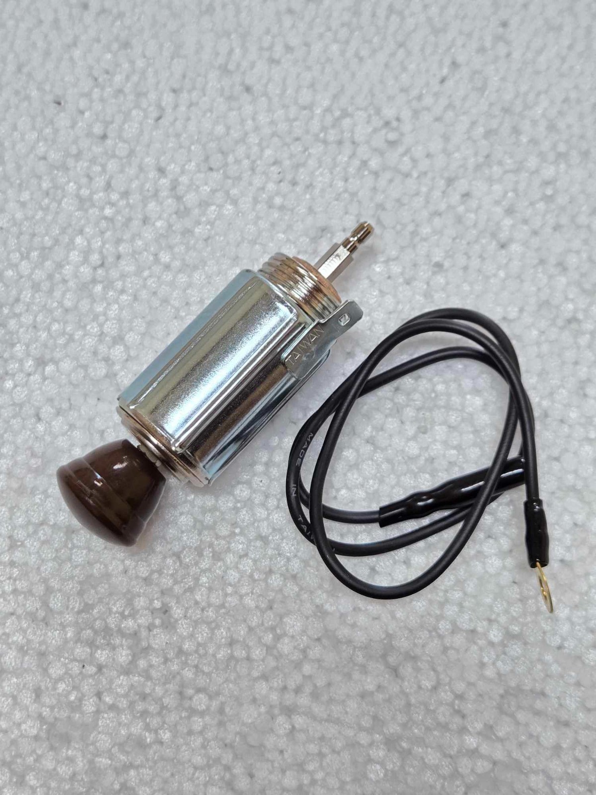 1940 Chevy Car Cigarette Lighter Socket Plug w coffee Brown Knob