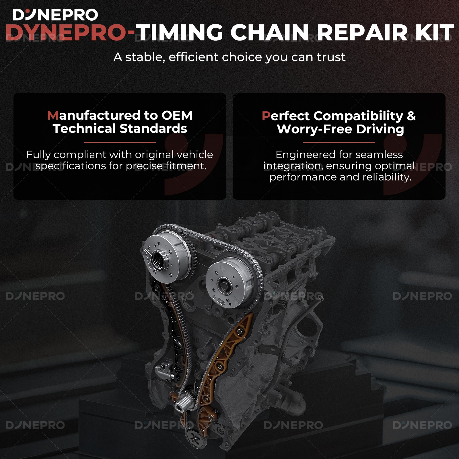 5.4L Timing Chain Kit w/ Cam Phaser For 2004-2011 Ford F150/F250/F350 Super Duty