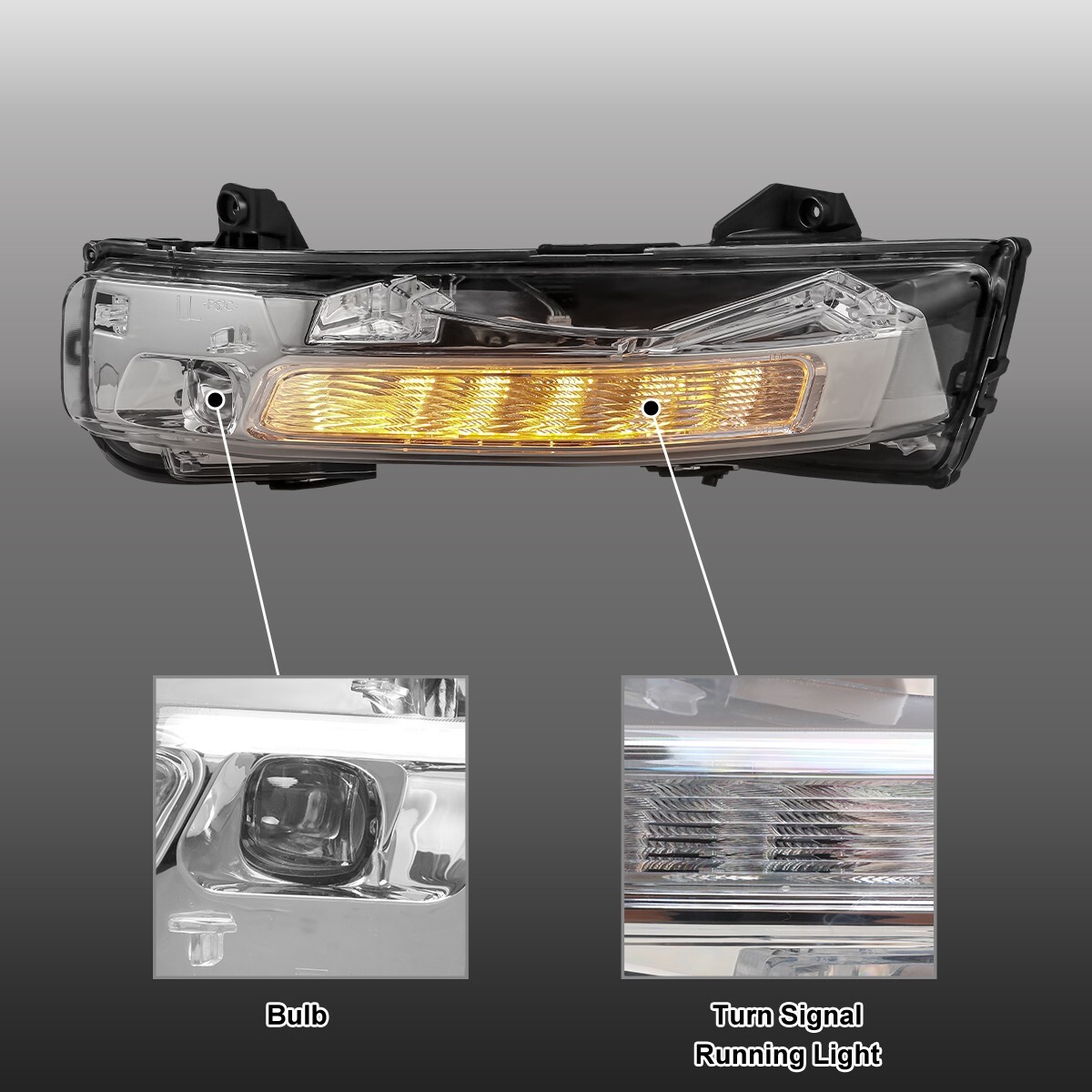 PAIRS Fog Lights For 2018-2022 Ford Mustang LED DRL 18-22 Sequential Turn Signal