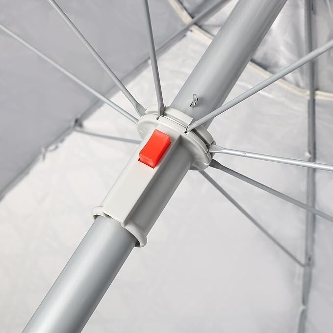 6 Ft Outdoor Patio, beach Umbrella UPF 50+ Protection, 8 Ribs, Push Button Tilt