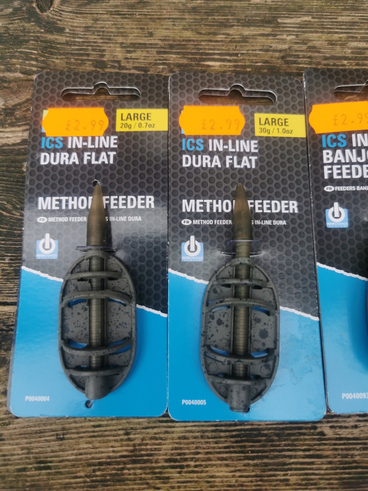 Preston Innovations ICS Banjo & Dura Flat Method Feeders 1 Mould & + Match Cubes