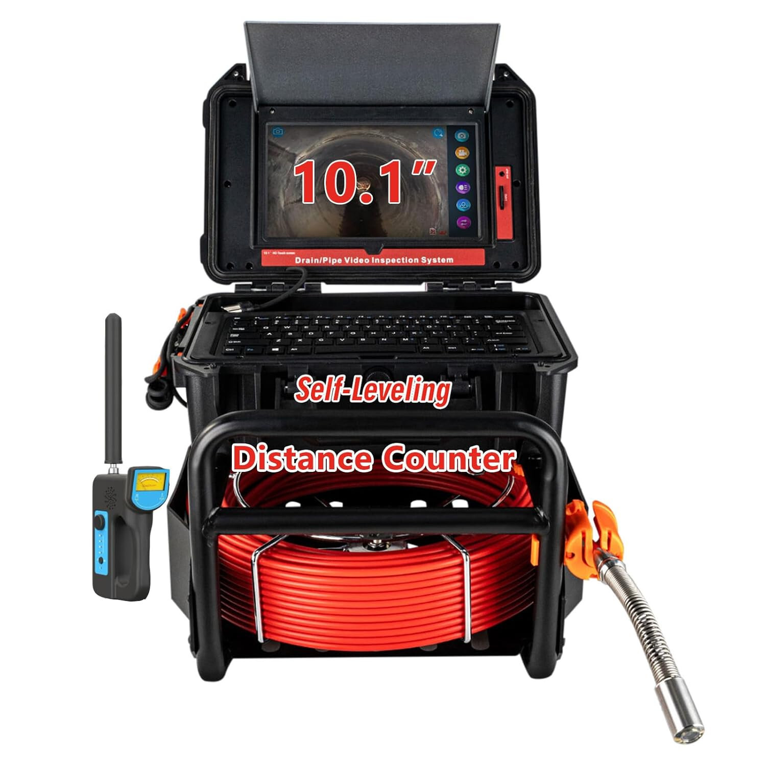 91.5m/300ft 10.1" Sewer Camera Pipe Inspection Camera 512Hz Locator