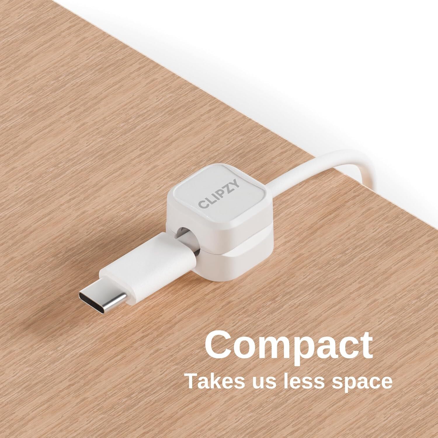 Clipzy 6 Pack Magnetic Cable Clips & Cord Holder, Under Desk Cable Management