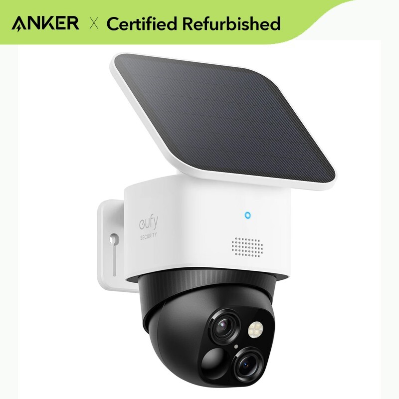 eufy SoloCam S3 Solar Wireless Security Camera 360°PTZ 3K Dual-Cam Night Vision