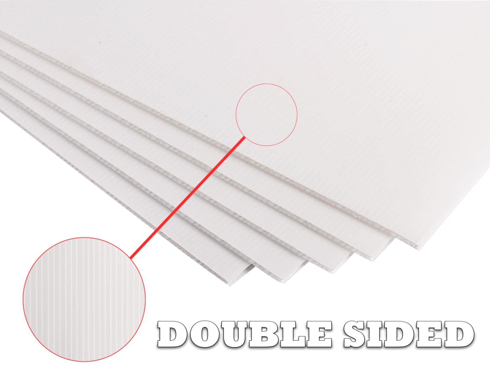 4mm Corrugated White Plastic Sheets 18x24 24x36 24x48 36x36 Coroplast Sign SALE