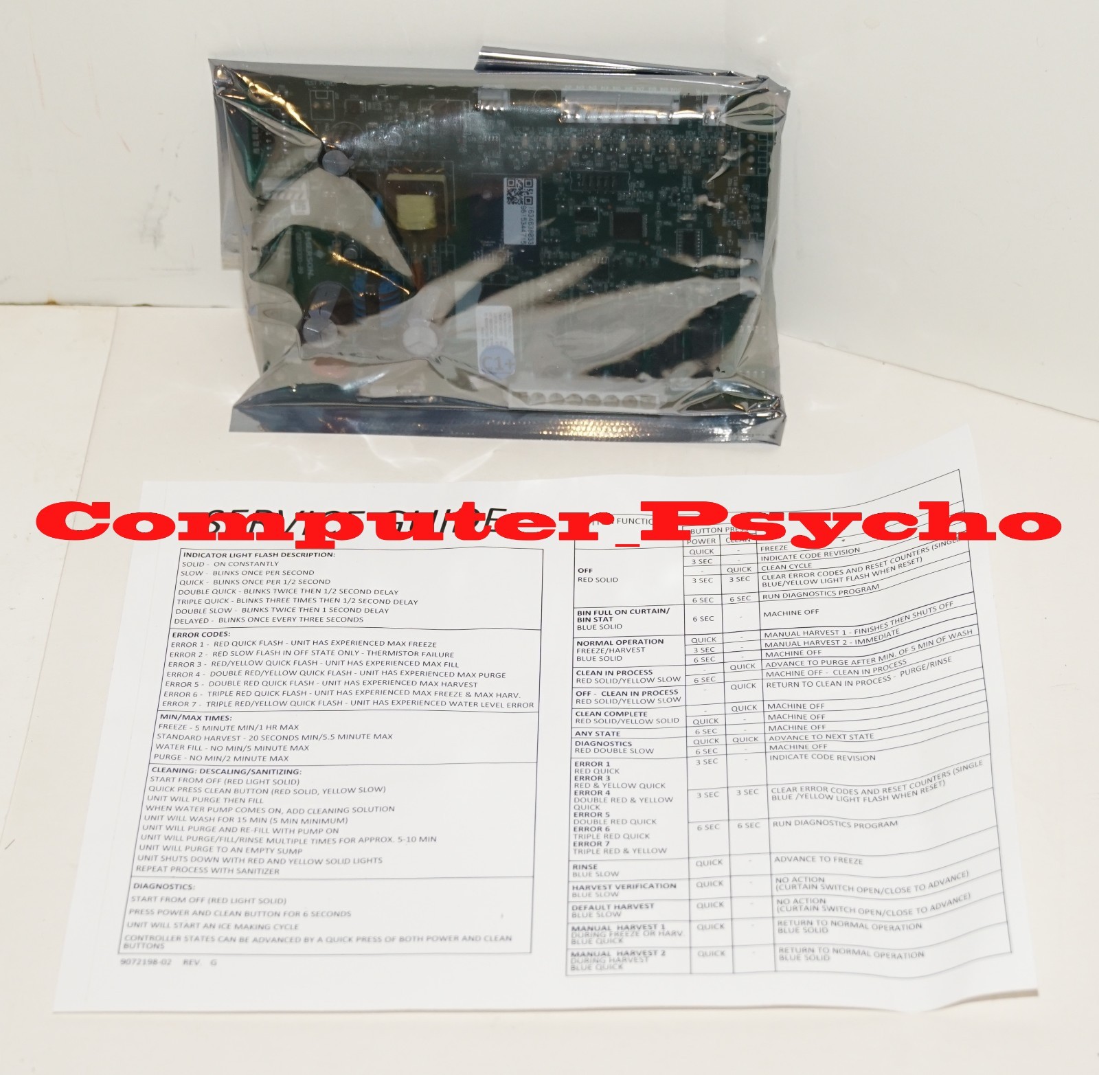 ICE O MATIC 9101414-01 CONTROL BOARD BLUETOOTH KIT CIM0326A CIM0520A CIM0525A