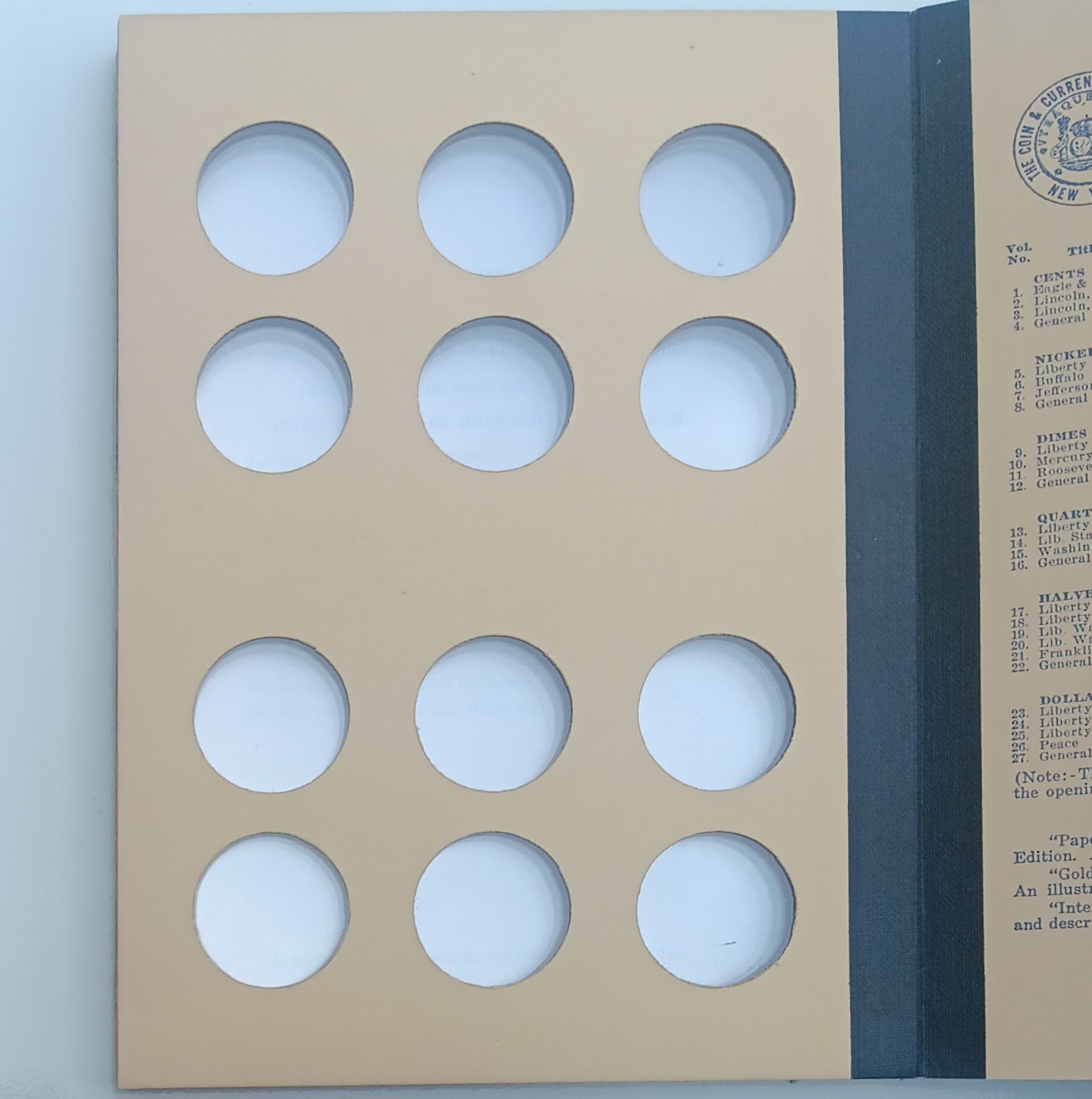 Lot Of 2 Library Of Coins General Blank Half Dollar 50c Size Stock Album VOL. 22