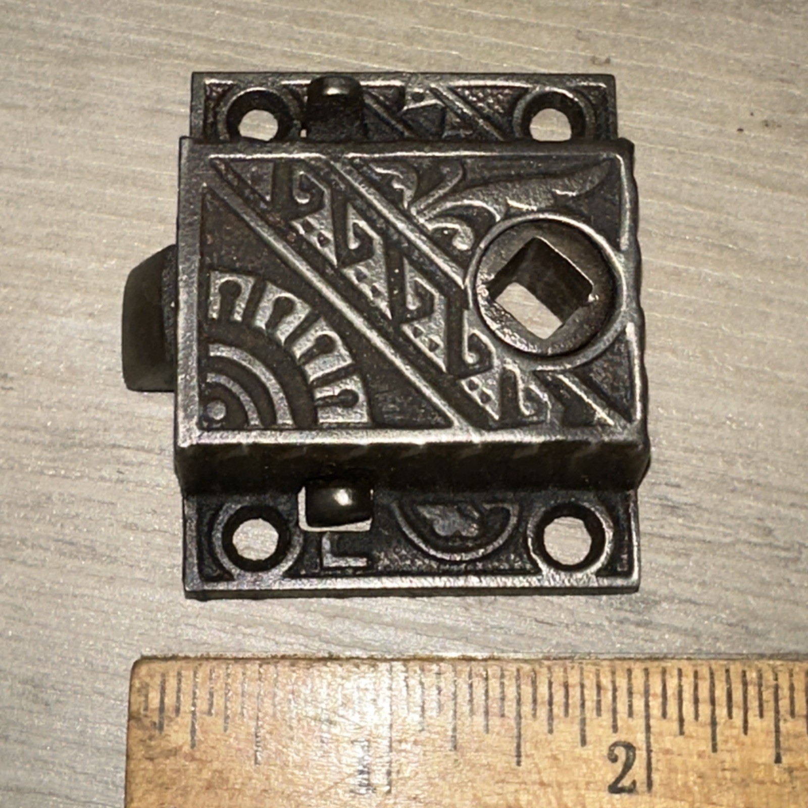 Antique Cast iron Eastlake Victorian Screen Door Latch Beautiful!!