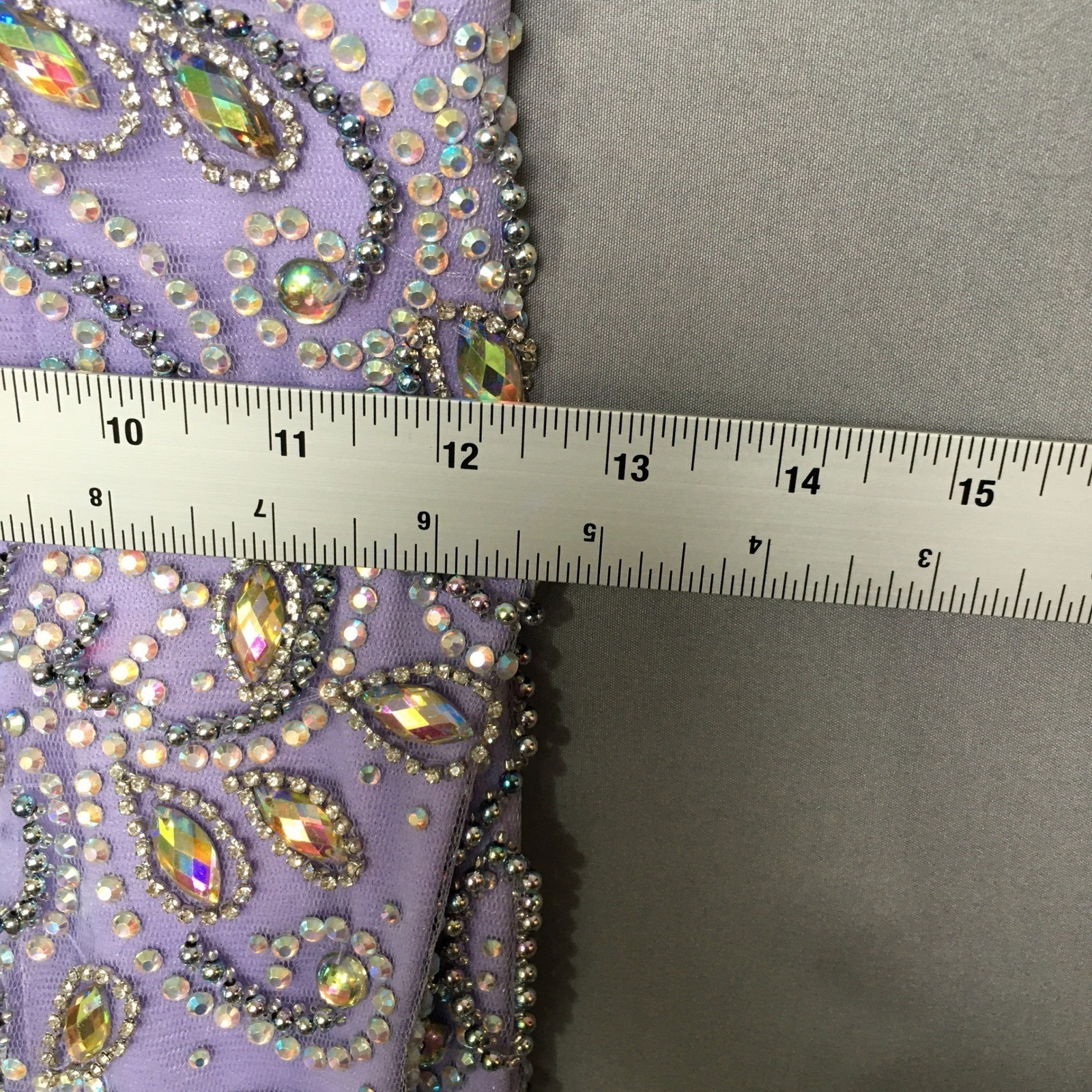 Fantastic Finds Gown Girls Size 2 Lavender Rhinestone Embellished Pageant Dress