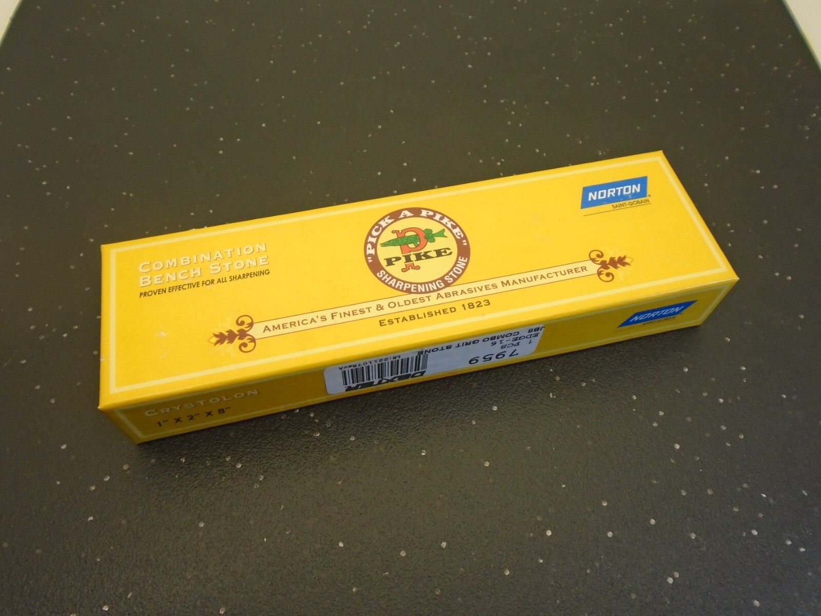 Norton Case (5) Combination Grit Bench Stones 8inch Pre-oiled Knife Tool Sharpen