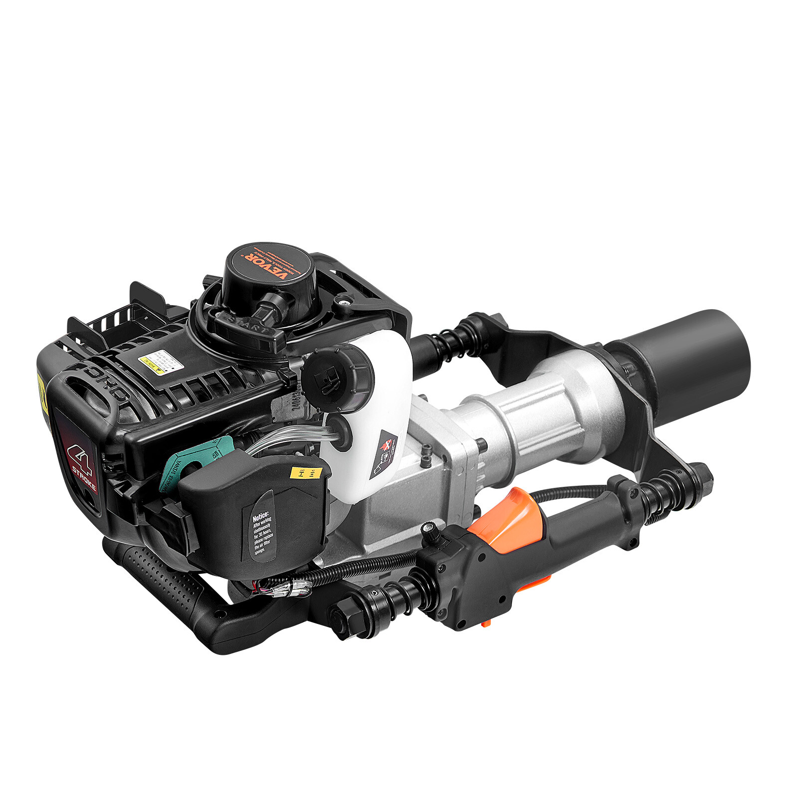 VEVOR 37.77cc Gas-Powered T Post Driver 4-Stroke Fence Piling Pounder w/ 2 Head