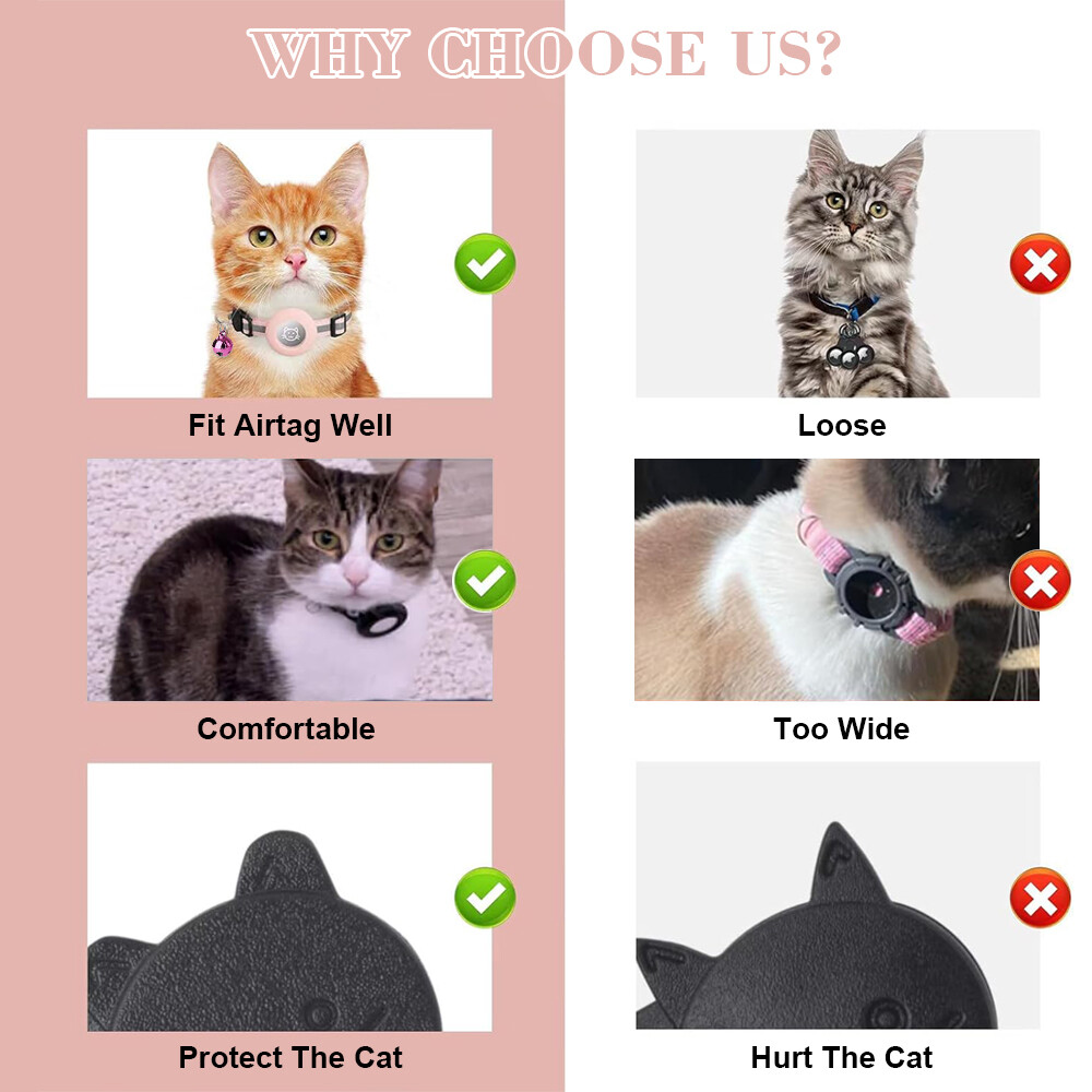 Dog Pet Cat Collar Reflective with Bell Anti-Loss Location Device for IOS GPS