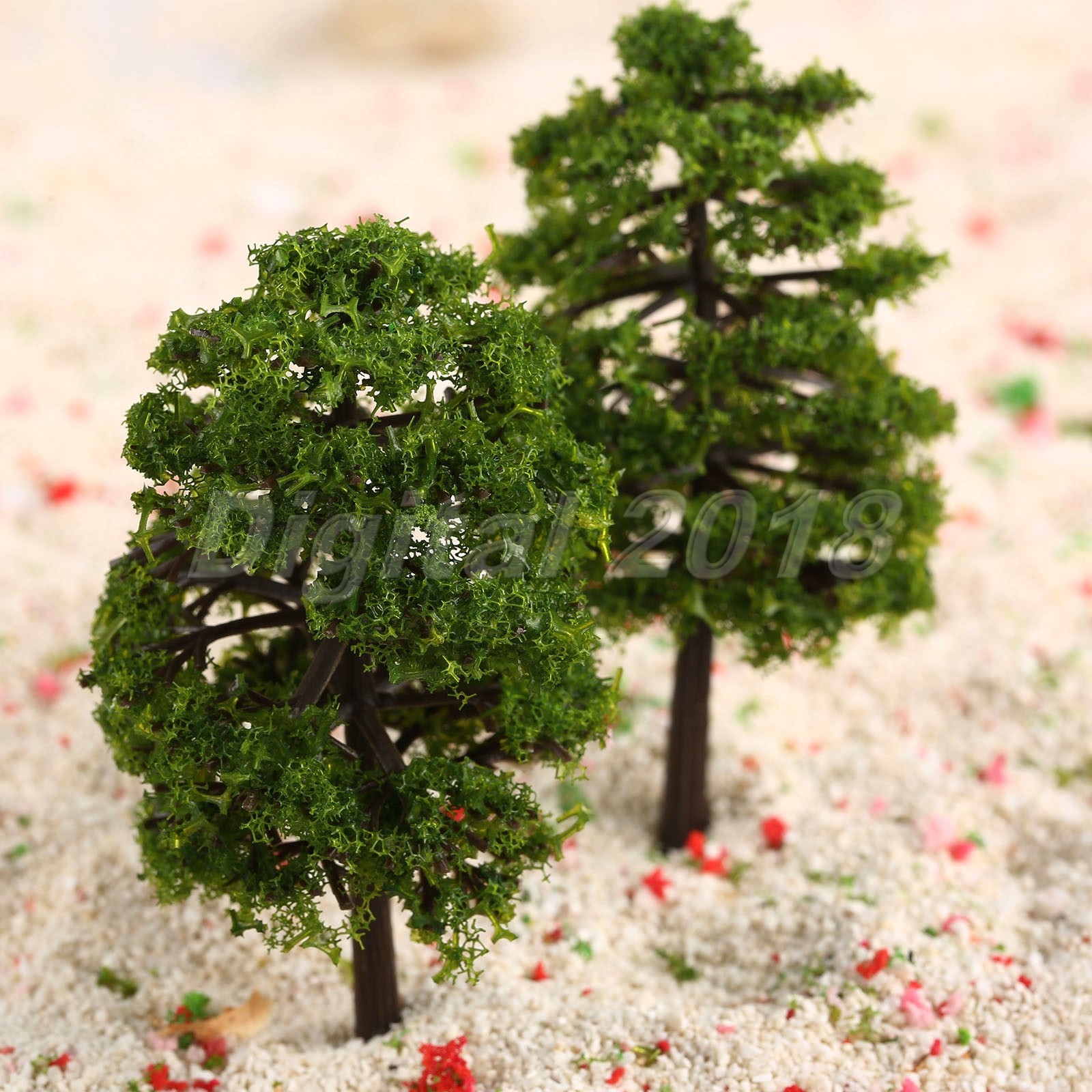 20Pcs HO OO Scale 1:100 9cm Model Scenery Trees Layout Train Railway Landscape