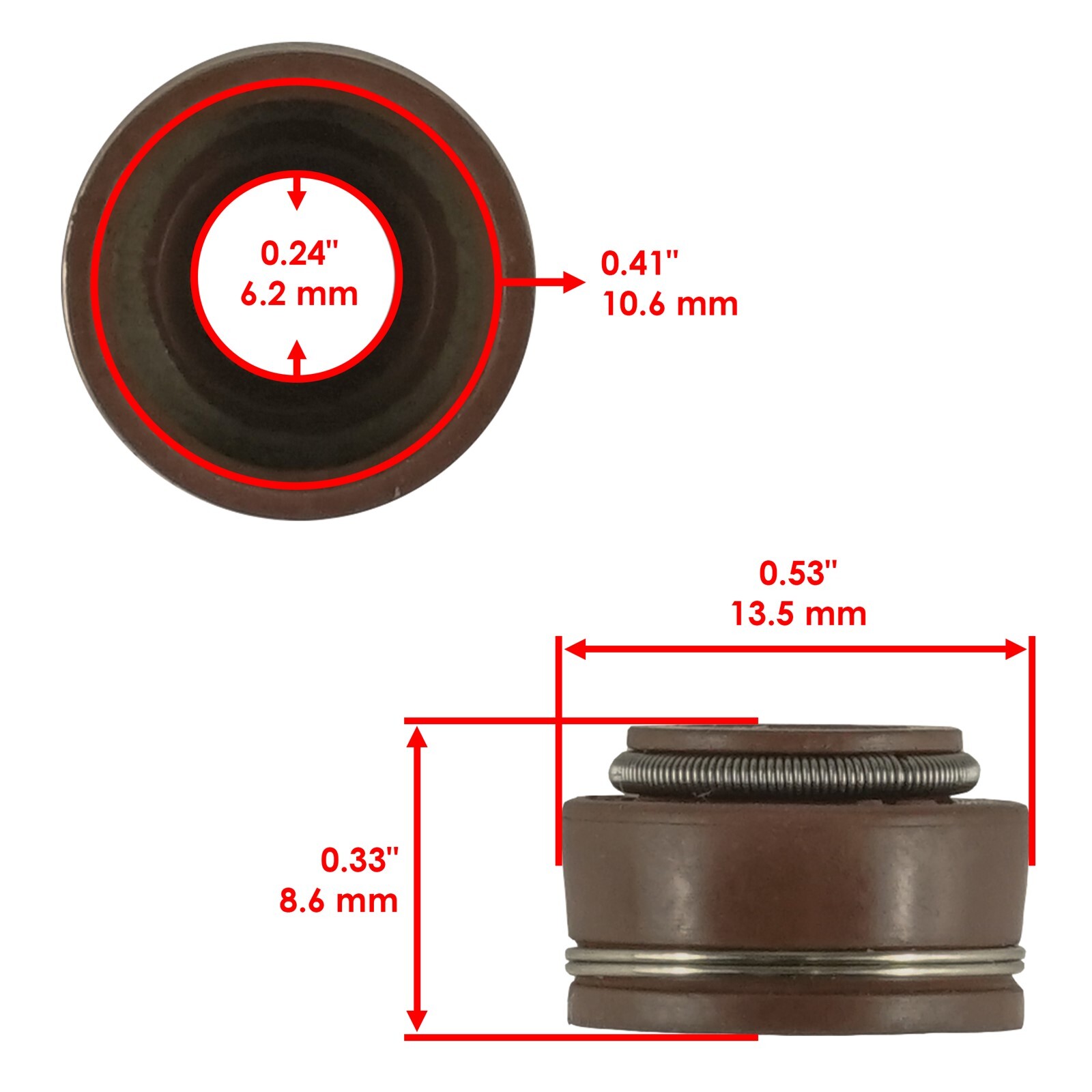 4x Valve Stem Seal for Honda XR650L 1993-2009 2012-2021