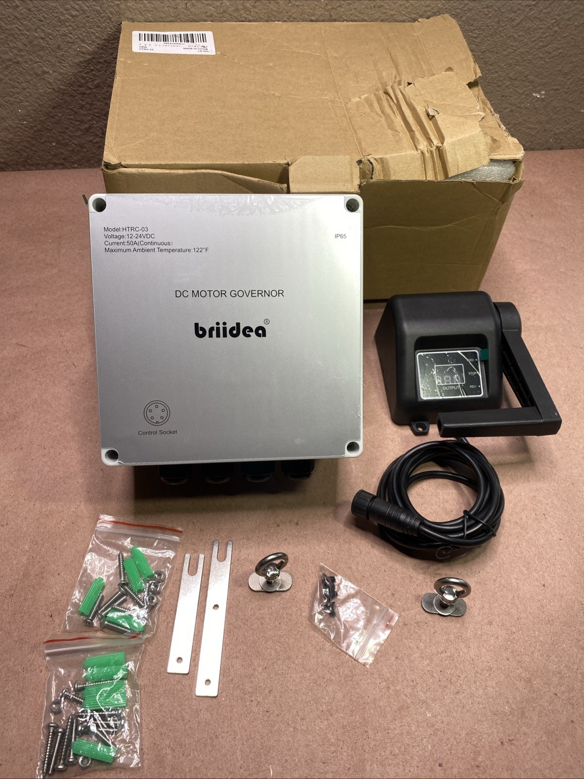 PWM Controller BRIIDEA 12V/24V 50A DC Motor Speed Handle Control