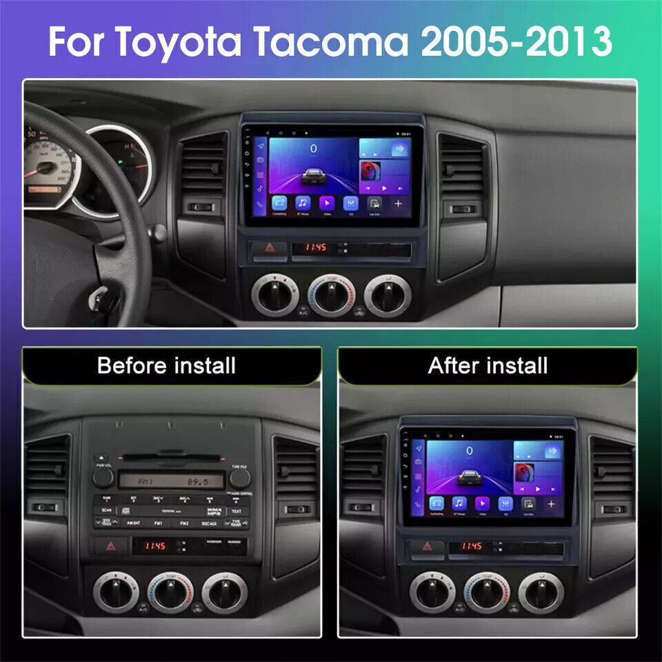 Android 13.0 Car Stereo Radio Wifi Apple CarPlay GPS For Toyota Tacoma 2005-2013