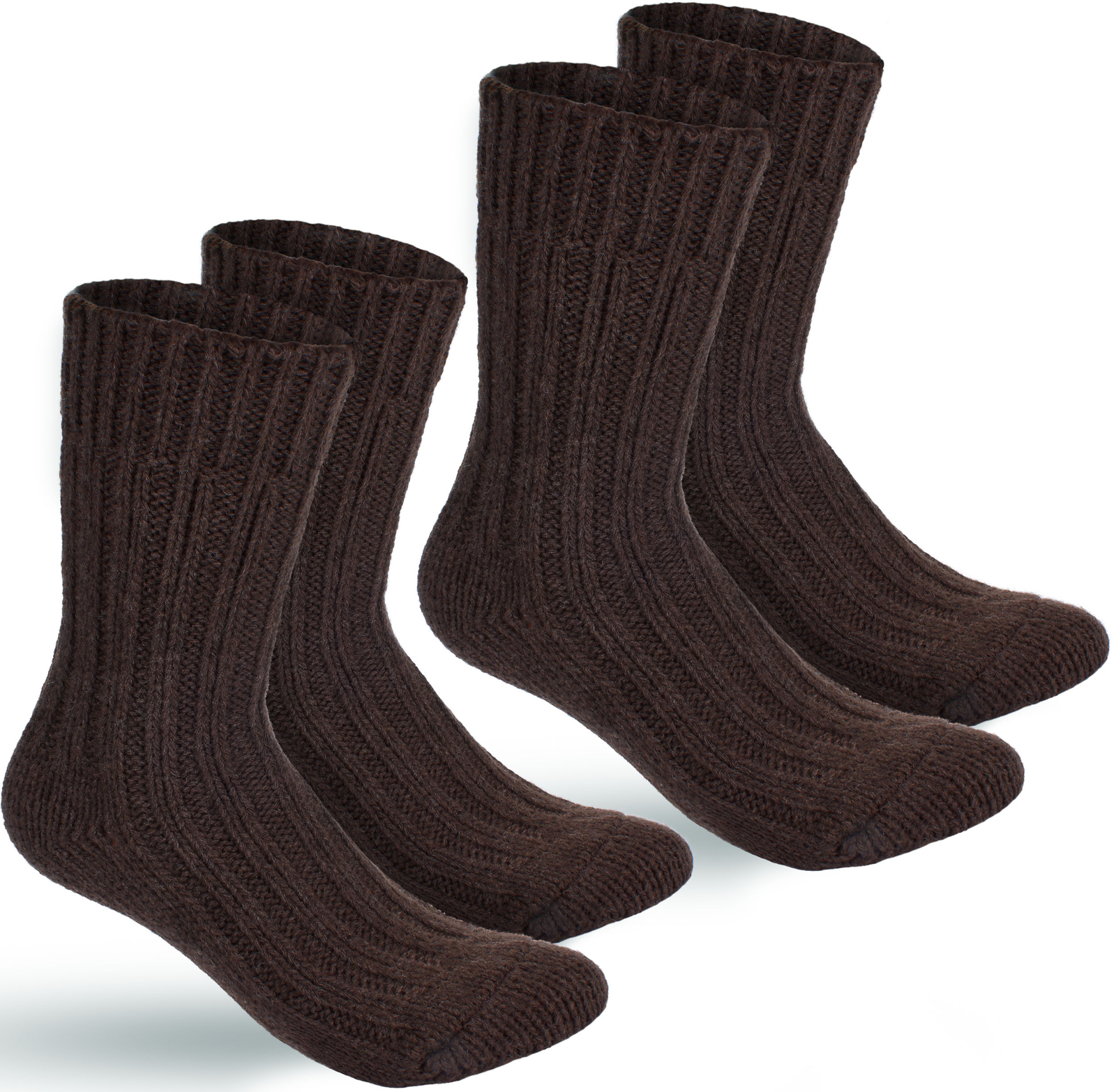 BRUBAKER 2 Pairs Unisex Alpaca Wool Socks - Thick Winter Socks for Men or Women