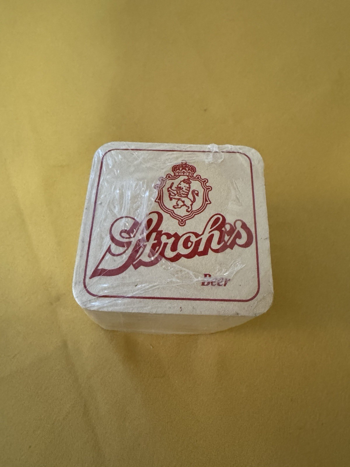 Vintage 100pc Stroh's Stroh Light Beer 2-sided Cardboard Bar Brewery Coasters