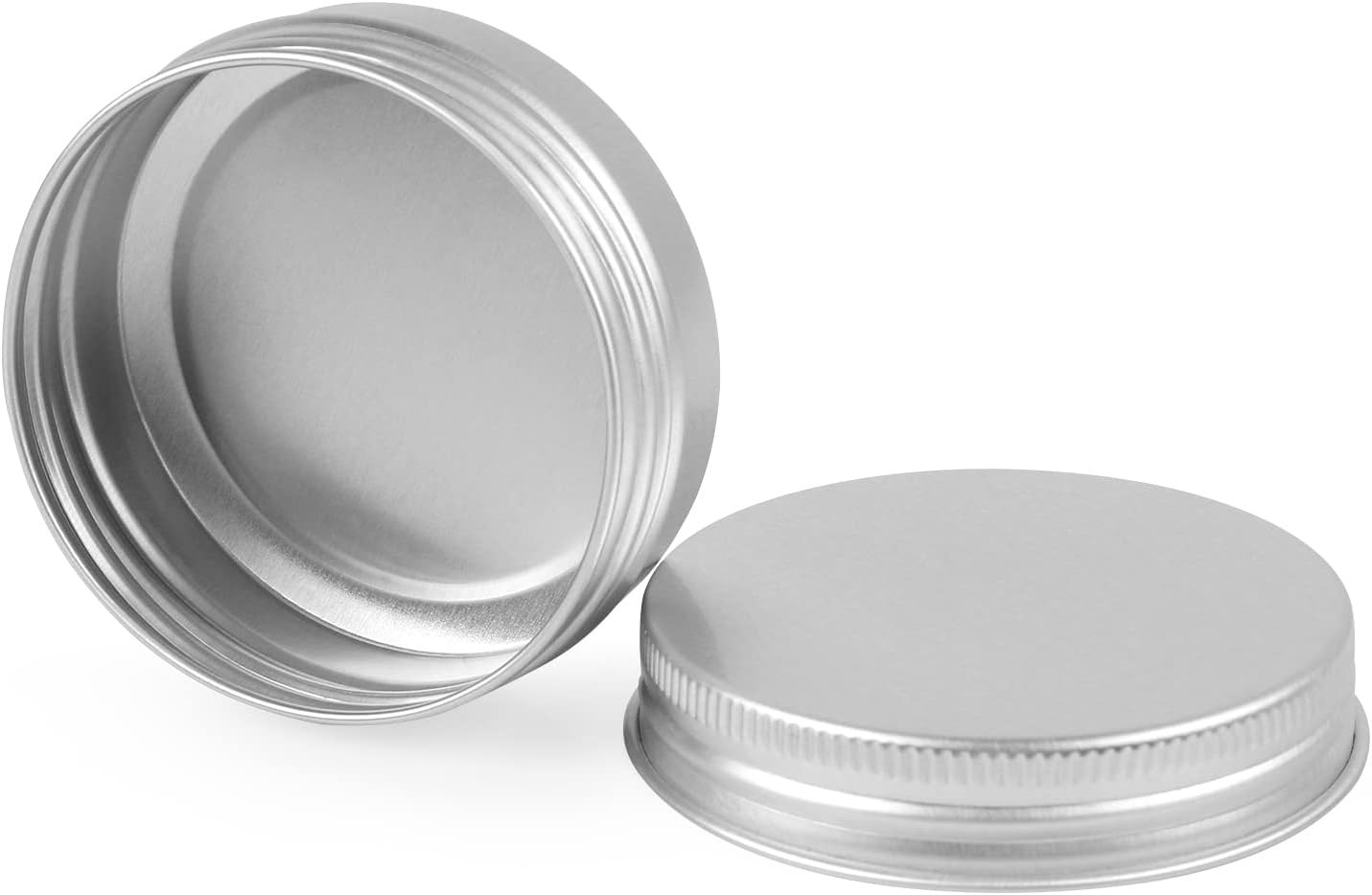 12Pcs Small Tins with Lids 1 Oz Round Threaded Double-sided Travel Aluminum Box