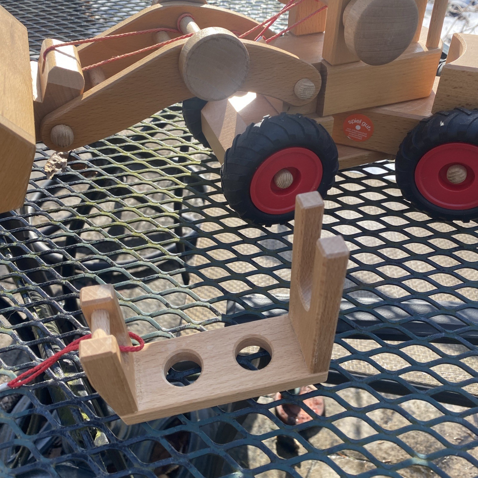 Vintage Fagus Early Production Front Loader w/Cab & Lifting Fork And Blue Guy