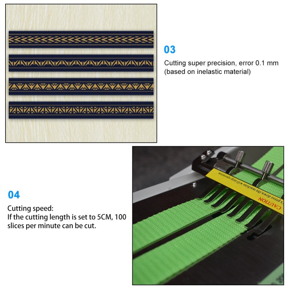 Hot&Cold Textile Ribbon Cutter 100 mm Automatic Heat Shrink Tube Cutting Machine