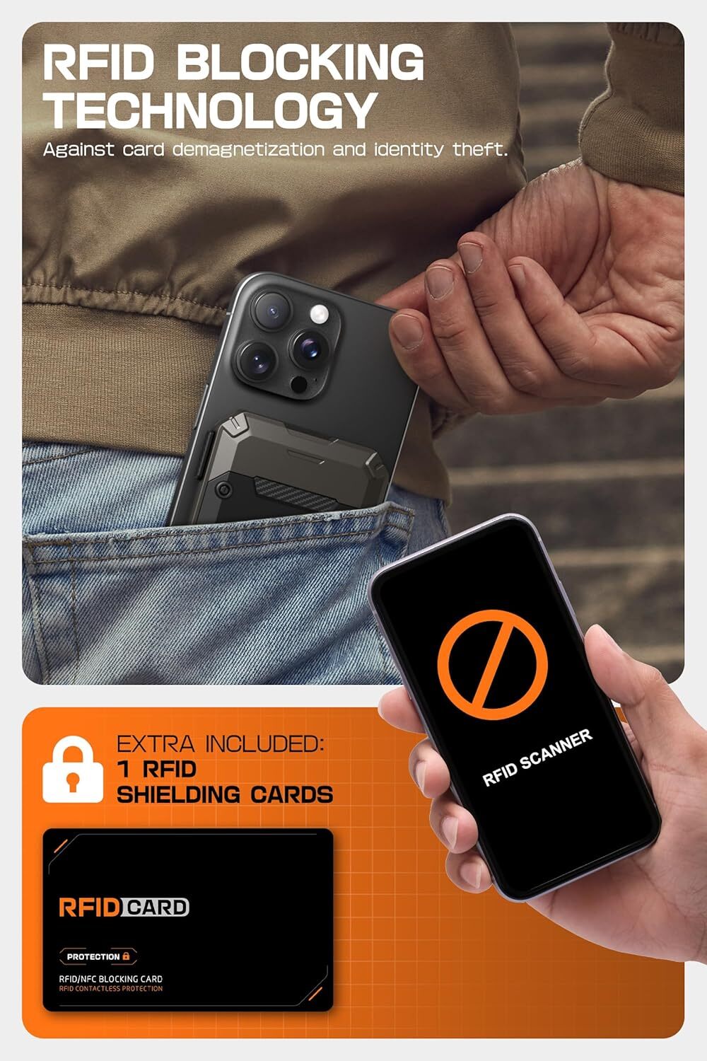 SUPCASE MagSafe Stand Magnetic Wallet Phone Card Holder for iPhone Galaxy Google