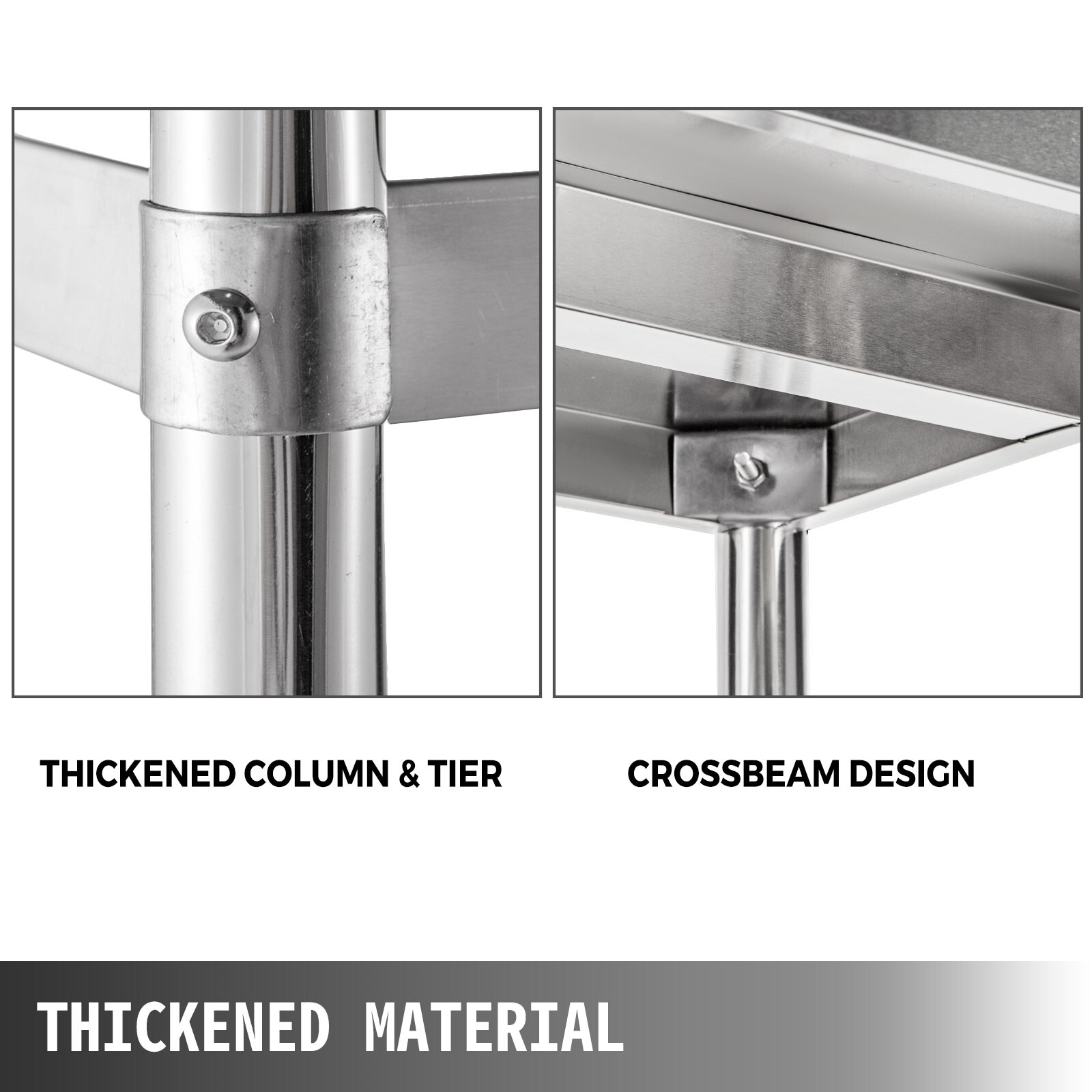 Kitchen Shelves Shelf Rack Stainless Steel Shelving and Organizer Units 4/5 Tier