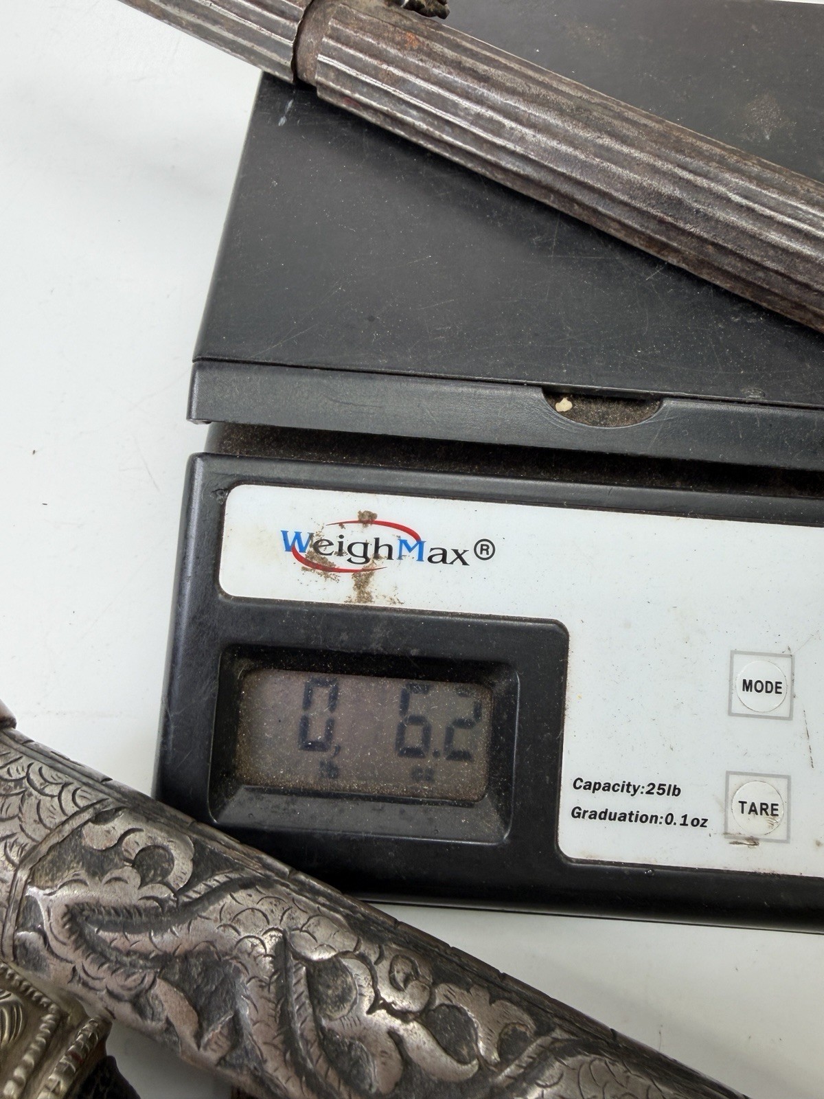 Finely Chased Iron Pen Case Scabbard Holder Tibet Tibetan 17-18TH Century