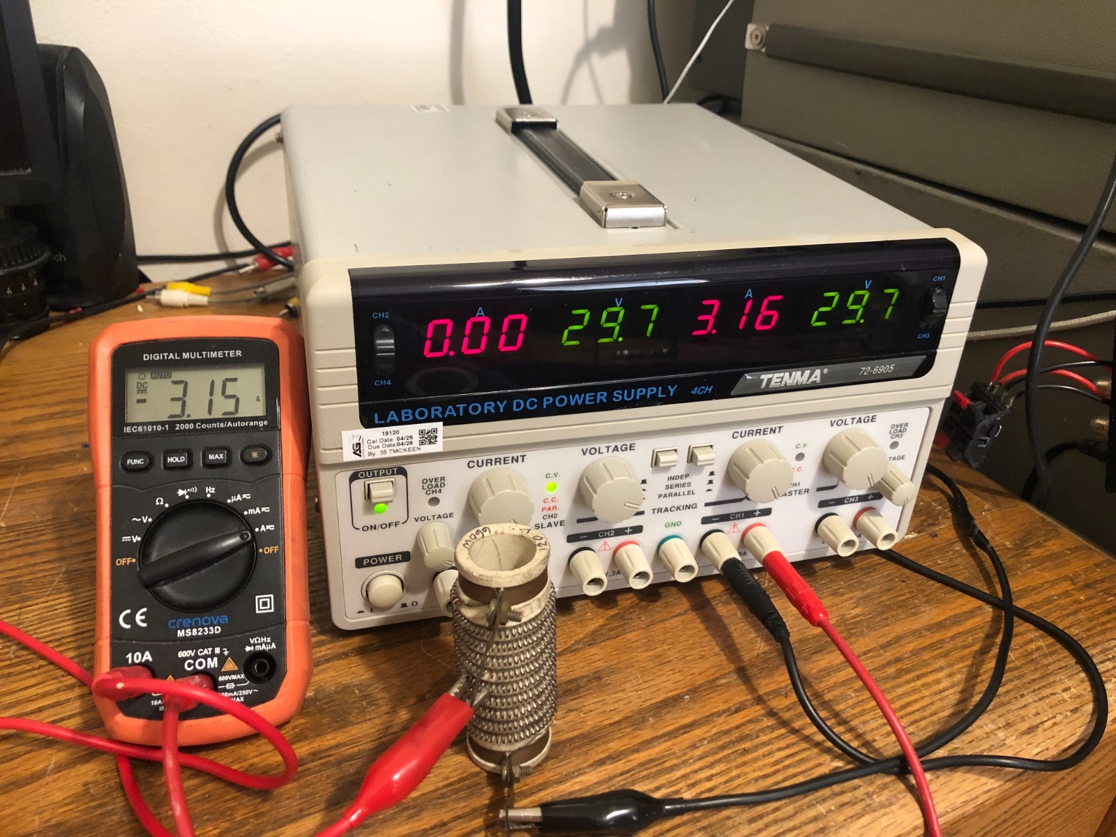 Working Tenma Quad Output Independent Linear Regulated DC Power Supply