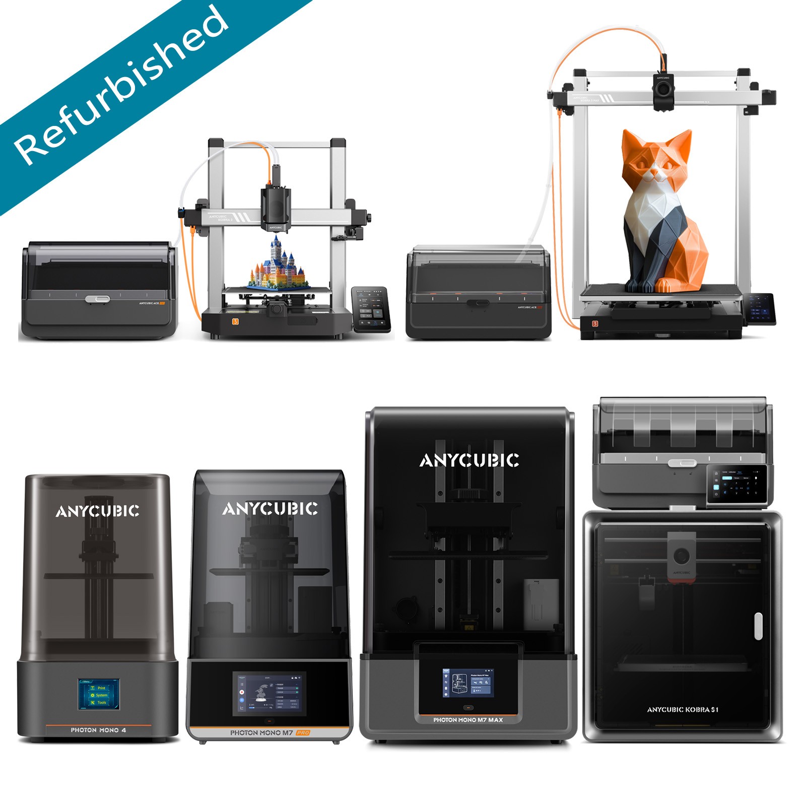 【Refurbished】ANYCUBIC FDM & LCD Resin 3D Printer Kobra/ Photon Series Lot