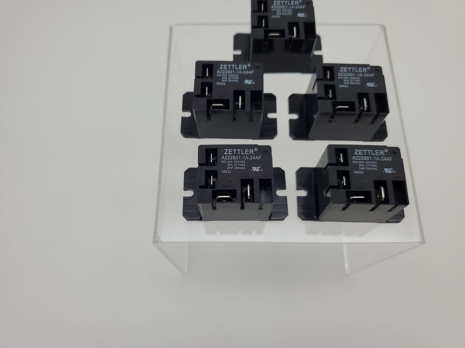 Zettler AZ22801-1A-24AF Mini Power Relays 40A 24V SPST Chasis Mount Pack of 5