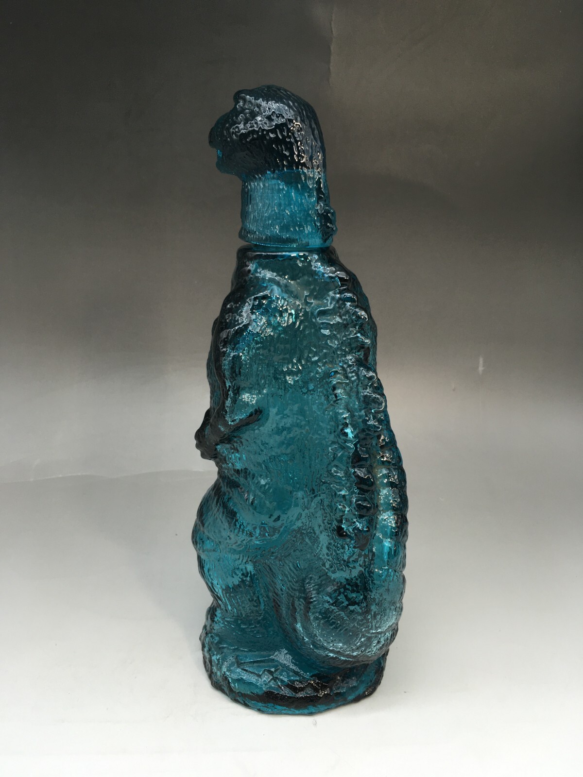 Godzilla Limited Decanter Vintage Blue Glass Bottle TOHO UNICON JAPAN 1980s