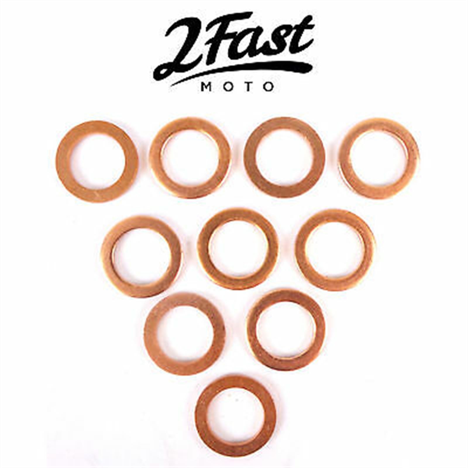 Copper Crush Washer Motorcycle Dirtbike On/Off Road ATV UTV- 10/Pack 02-81021