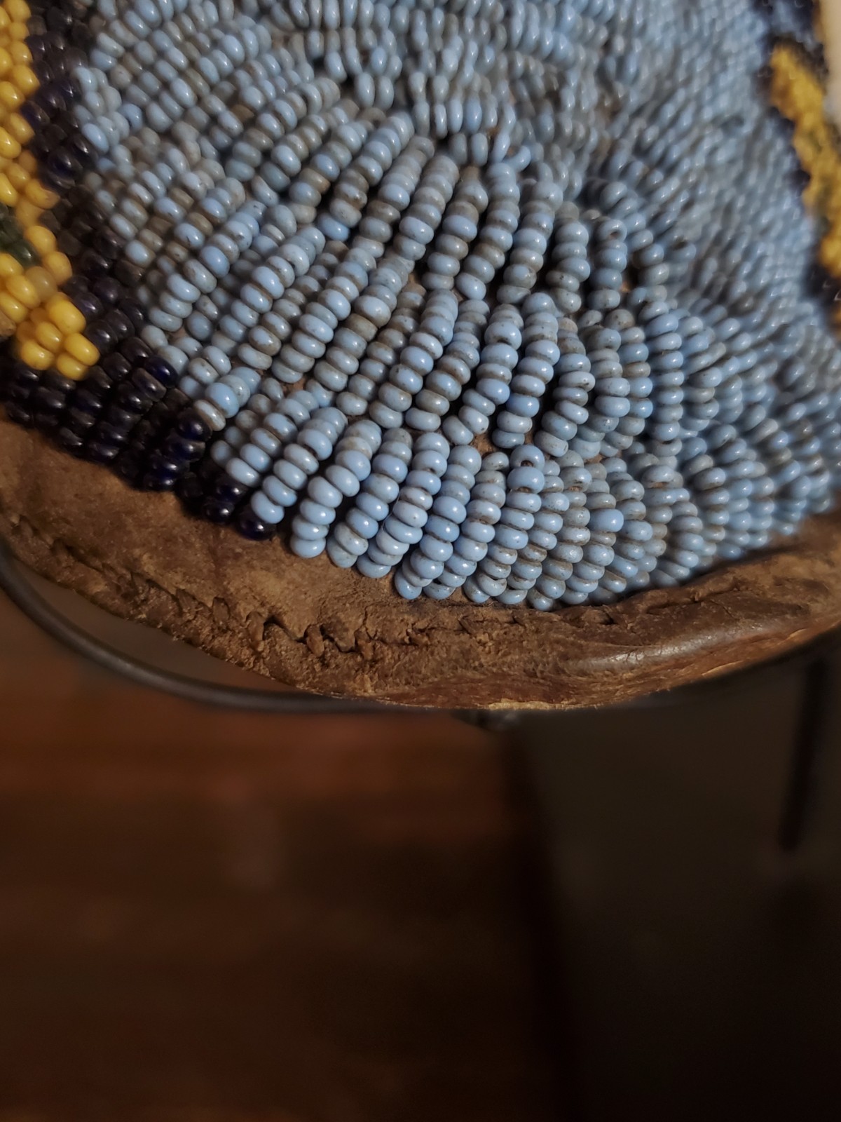 Antique OLD Native American Indian plains beaded early 1860s moccasins 19th c.