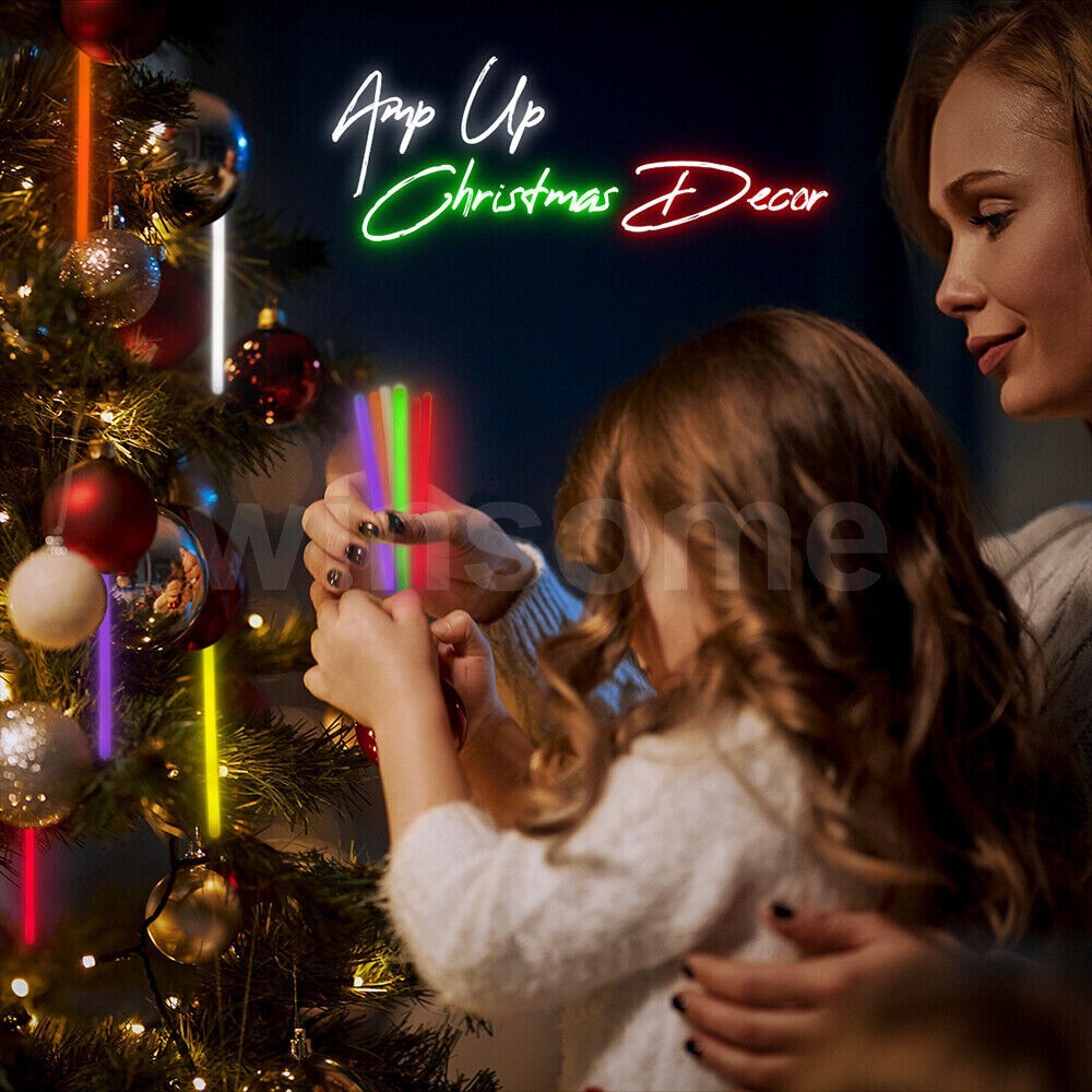 16pcs 8" Glow Sticks Bracelet Necklace Party Favors Glow Connector+String Random