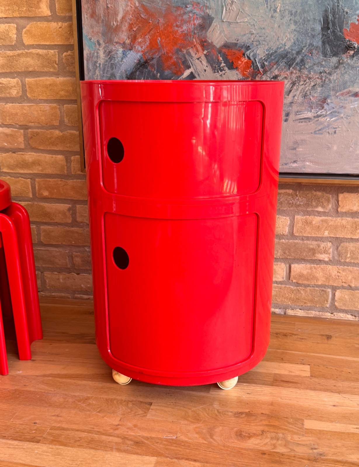 1970 Kartell Componibili Space Age Plastic Storage Unit Side Table Vtg Italy Mcm