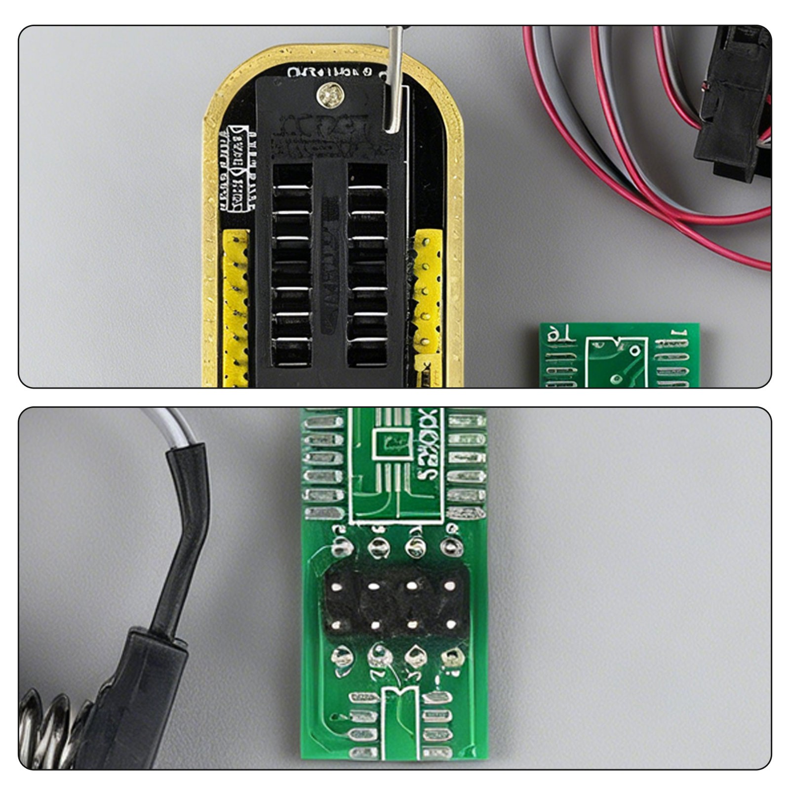 CH341A SOIC8 SOP8 Flash Chip EEPROM Programmer IC BIOS Test Clips 24 25 SeriesFc