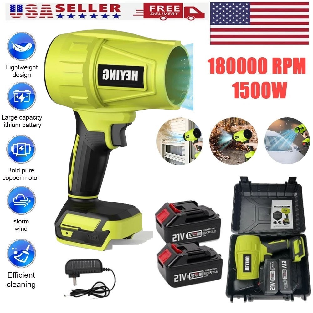 180000RPM Portable Turbo Fan Dust Cleaner Blower Leaf Blower Cordless Handheld