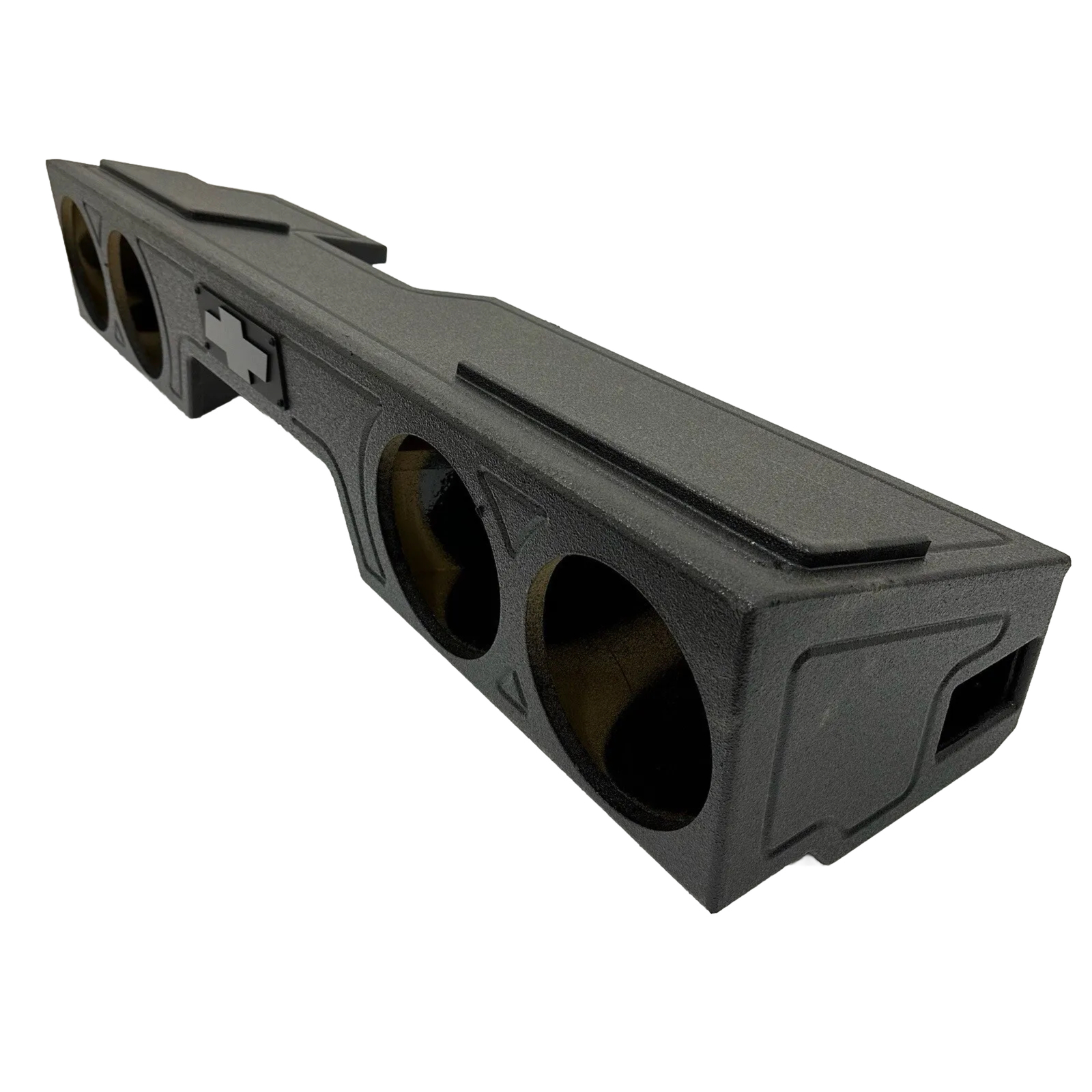 Sub Woofer Box Chevy Silverado 07-18 Ext Cab 4x8 Woofers Front Fire Side Ported