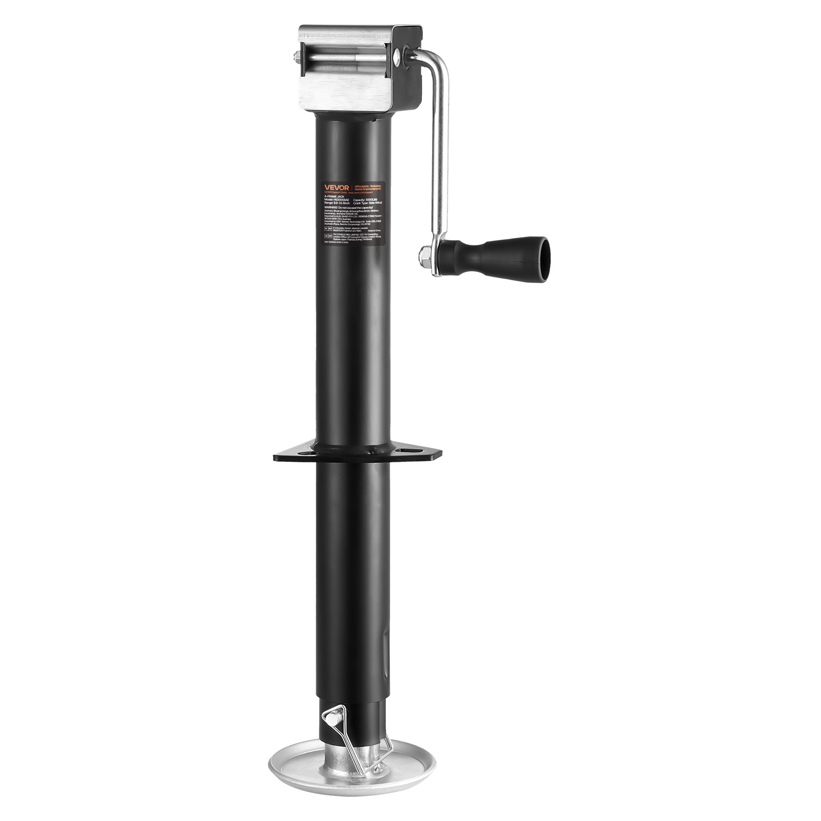 VEVOR A-Frame Trailer Jack 5000 lb Bolt-On Tongue Jack, New