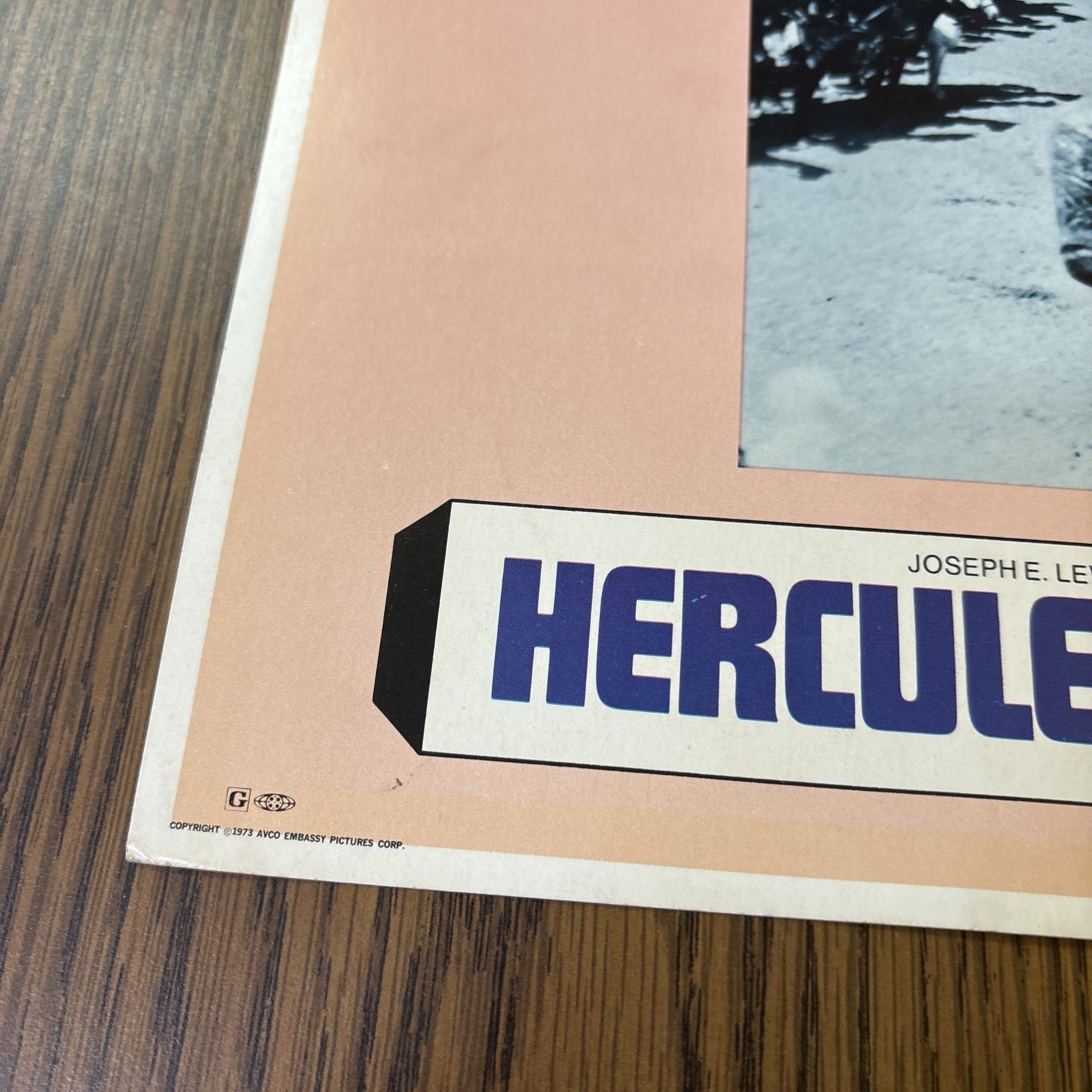 VTG 1973 Hercules Unchained Movie Lobby Card Poster Steve Reeves Joseph Levine