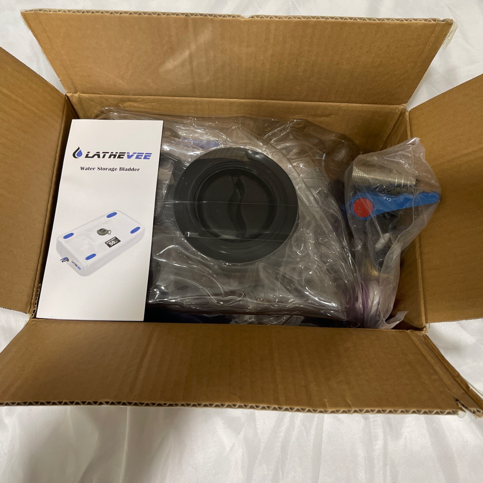 50 Gallon Emergency Water Storage Bladder Bathtub Portable Tank Open Box