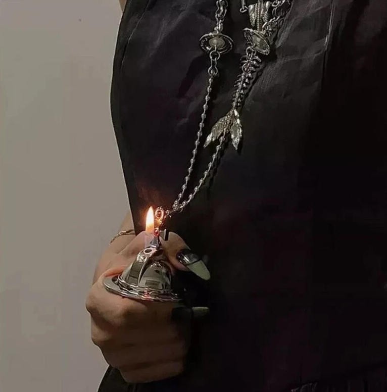 Vivienne Westwood Nana Anime Okazaki Shinichi Pendant Lighter Two Orbs Chain SL